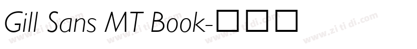 Gill Sans MT Book字体转换